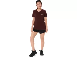 ΓΥΝΑΙΚΕΙΑ ΜΠΛΟΥΖΑ ASICS NATURE ΜΕ V-NECK ΚΑΙ ΚΟΝΤΟ ΜΑΝΙΚΙ