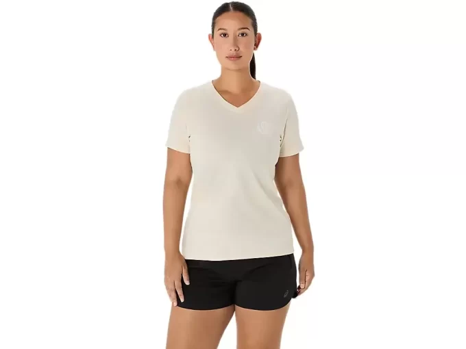 ΓΥΝΑΙΚΕΙΑ ΜΠΛΟΥΖΑ ASICS NATURE ΜΕ V-NECK ΚΑΙ ΚΟΝΤΟ ΜΑΝΙΚΙ ΓΥΝΑΙΚΕΙΑ ΜΠΛΟΥΖΑ ASICS NATURE ΜΕ V-NECK ΚΑΙ ΚΟΝΤΟ ΜΑΝΙΚΙ