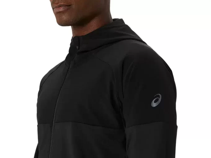 Πλεκτή ζέρσεϊ με κουκούλα και φερμουάρ Πλεκτή ζέρσεϊ με κουκούλα και φερμουάρ