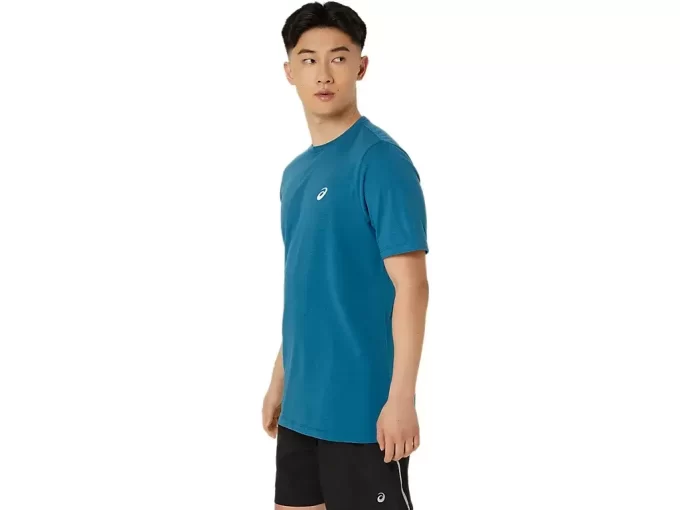 UNISEX ASICS ΜΠΛΟΥΖΑ ΜΕ ΚΟΝΤΟ ΜΑΝΙΚΙ ΜΕ ΣΧΕΔΙΟ ΜΑΡΓΑΡΙΤΑΣ ΚΑΙ ΠΛΑΤΗ ΠΛΑΤΗ