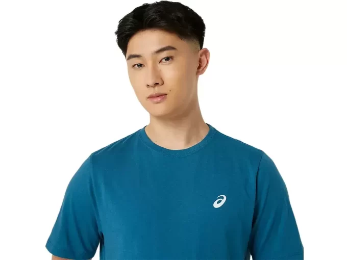 UNISEX ASICS ΜΠΛΟΥΖΑ ΜΕ ΚΟΝΤΟ ΜΑΝΙΚΙ ΜΕ ΣΧΕΔΙΟ ΜΑΡΓΑΡΙΤΑΣ ΚΑΙ ΠΛΑΤΗ ΠΛΑΤΗ