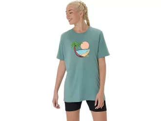 UNISEX ΜΠΛΟΥΖΑ ASICS PALM IN THE SUN ΚΟΝΤΟΜΑΝΙΚΗ